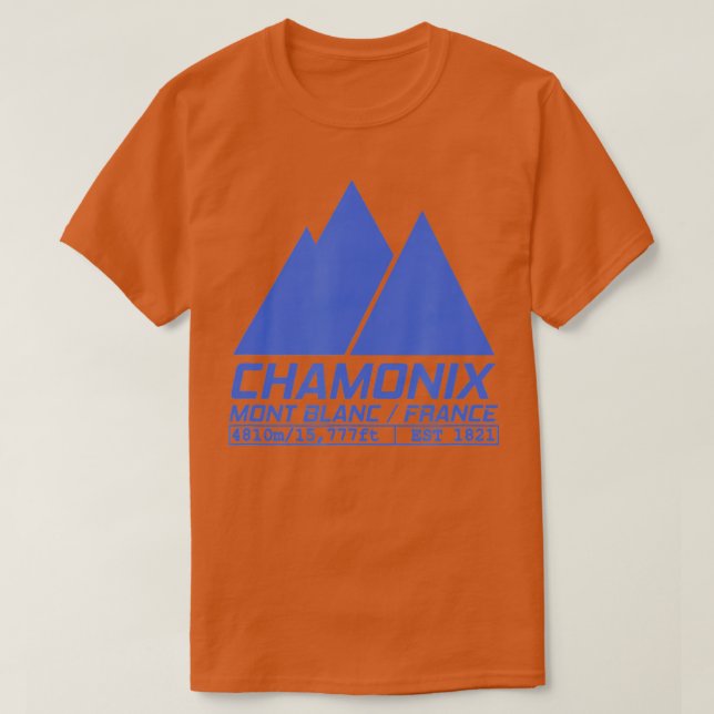 Camiseta Chamonix Ski Resort Skiing Mont Blanc França (Frente do Design)