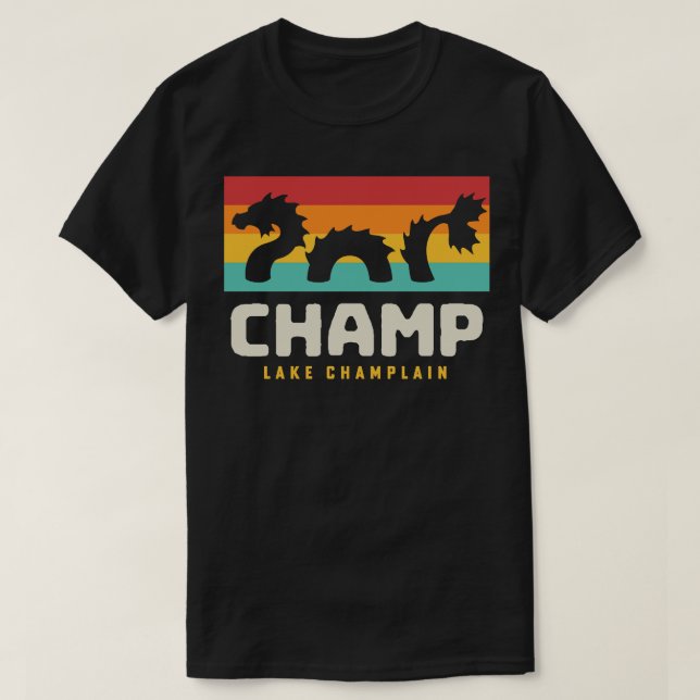 Camiseta Champ Lake Champlain Monster American Folklore (Frente do Design)