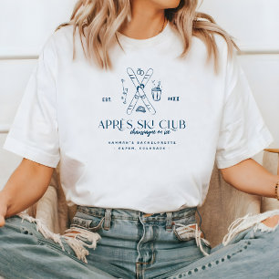 Camiseta Champagne no Gelo Après Ski Festa de Despedida d
