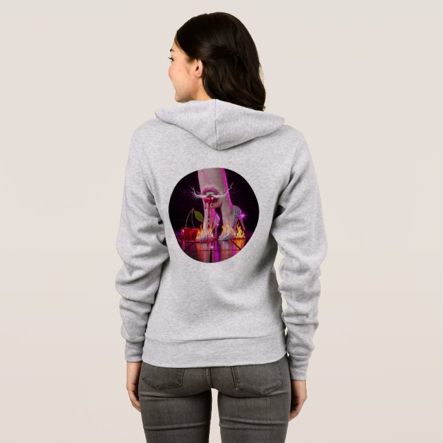 Camiseta Champagne Stiletto Vegas Hoodie 🥂 👠 (Parte Traseira Completa)