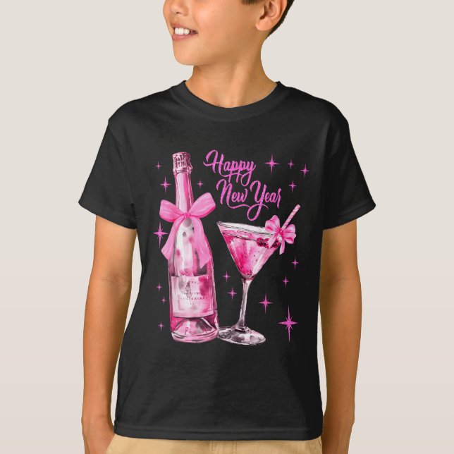 Camiseta Champagne Swea Martini Coquette Happy New Year Par (Frente)