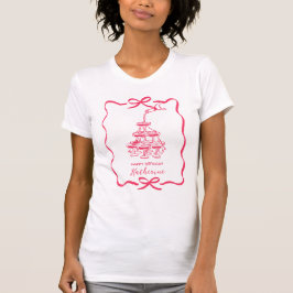 Camiseta Champagne Tower Pink Hand Drawn Scribble Birthday 