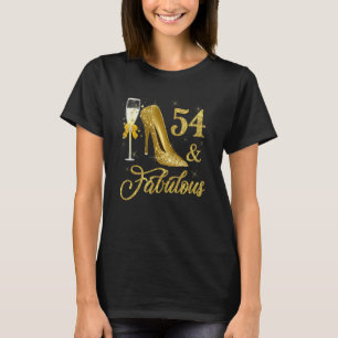 Camiseta Champanhe de 54 e fabuloso 54 anos 54 anos