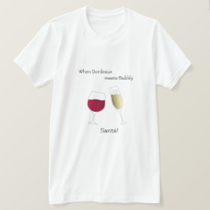 Camiseta Champanhe de Vinho Vermelho Torna-se divertido