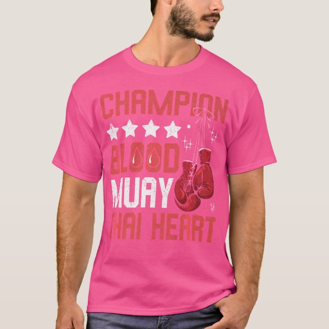 Camiseta Champion Blood Muay Thai Heart Muay Thai (Frente)