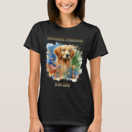 Camiseta Champion Ouro Retriever Sparkles Com Troféu