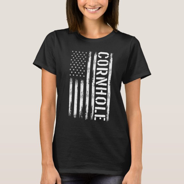 Camiseta Champion Team Bean Bag Cornhole USA flag (Frente)