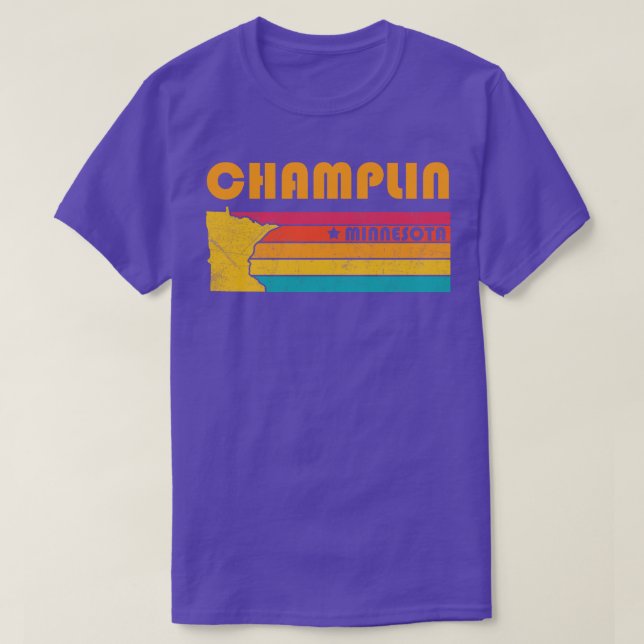 Camiseta Champlin Minnesota Vintage angustiou Souvenir (Frente do Design)