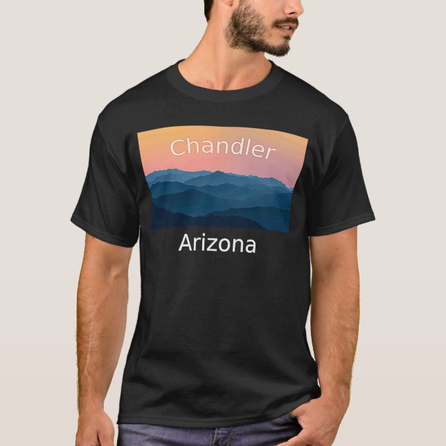 Camiseta Chandler Arizona Mountain sunset hometown (Frente)