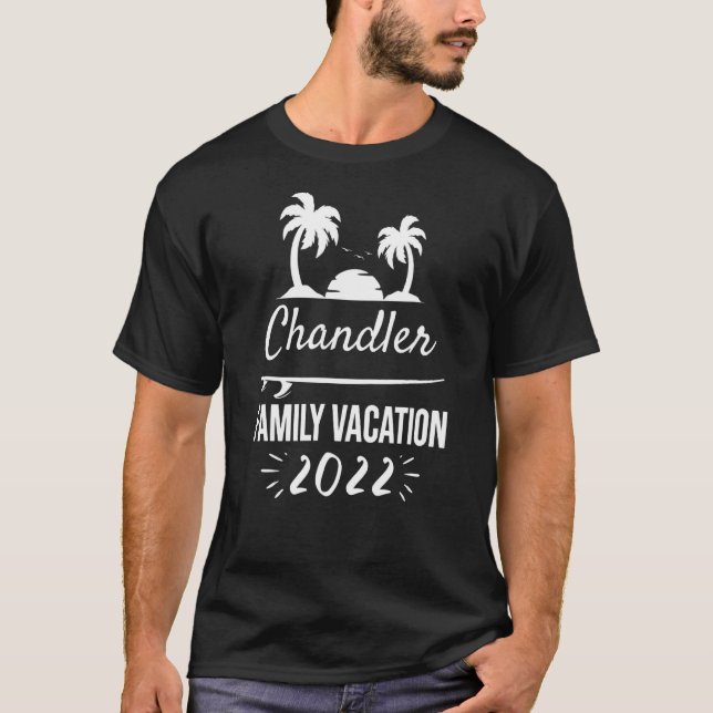 Camiseta Chandler Family Vacation Tropical Group Beach (Frente)