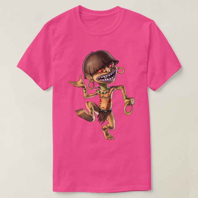 Camiseta Chaneque Aztec Mitologia Deity Antigo Deus Maia M (Frente do Design)
