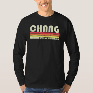Camiseta Chang Surname Retro Vintage 80s 90s Aniversário Re