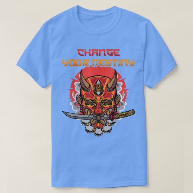 Camiseta Change Your Destiny - Anime Ninjas - Manga Samurai (Frente do Design)
