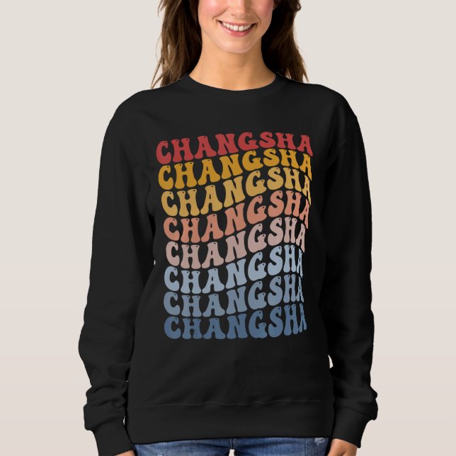 Camiseta Changsha City Groovy Retro (Frente)