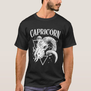 Camiseta Chantageado - Símbolo Zodiac Capricórnio Crânio Má