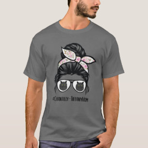 Camiseta Chantilly-Tiffany Cat Mãe Vidros de Cabelo de Ped