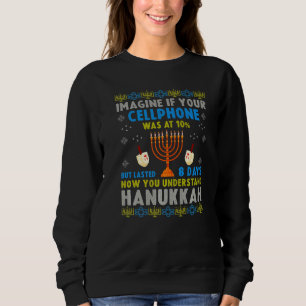 Camiseta Chanukah Cellphone Cita Orgulho Judaico Ugly Hanuk