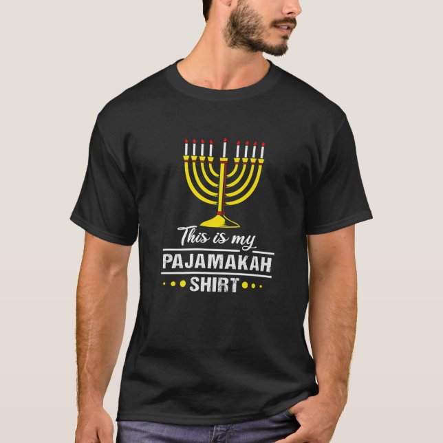 Camiseta Chanukah Pajamas Pela Família Hanukkah Pajamakah (Frente)
