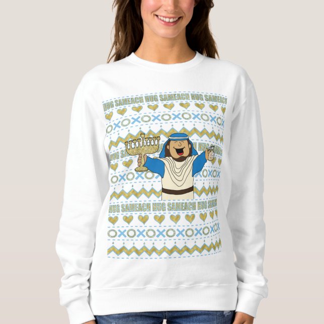 Camiseta Chanukah Ugly Sweater Bling (Frente)