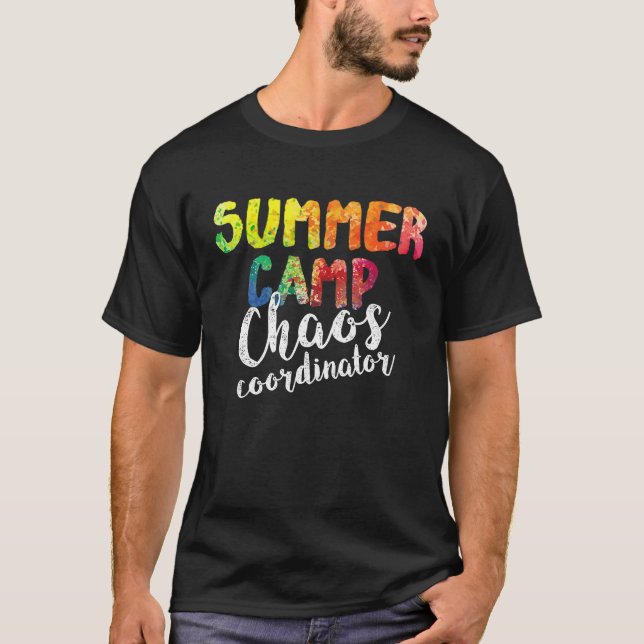 Camiseta Chaos Coordinator   Summer Camp Counselor (Frente)
