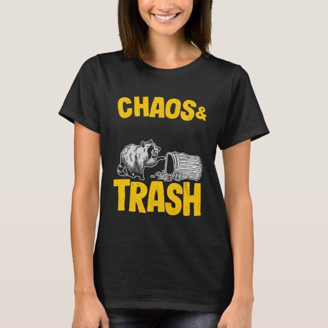 Camiseta Chaos & Trash Garbage Panda Raccoon (Frente)