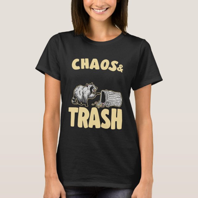 Camiseta Chaos & Trash Garbage Panda  Raccoon  1 (Frente)