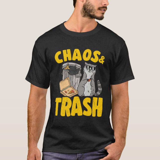 Camiseta Chaos & Trash Garbage Panda  Raccoon  1 (Frente)