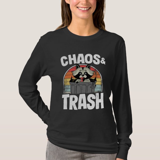 Camiseta Chaos & Trash Garbage Panda Raccoon  3 (Frente)