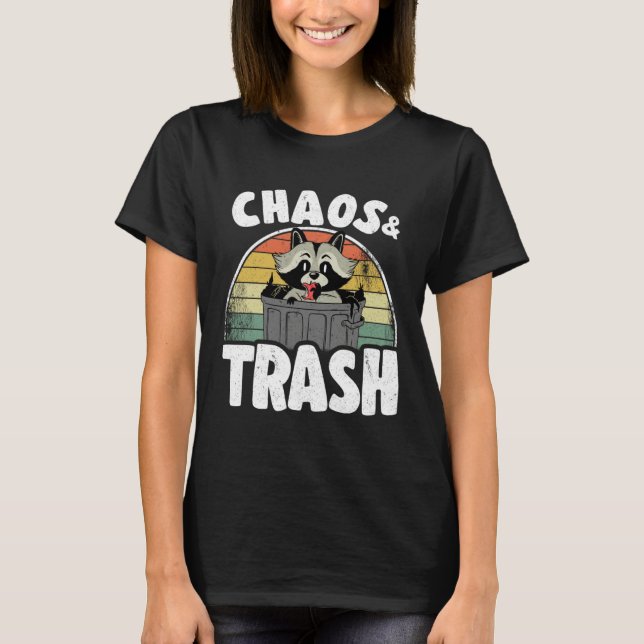 Camiseta Chaos & Trash Garbage Panda  Raccoon  3 (Frente)