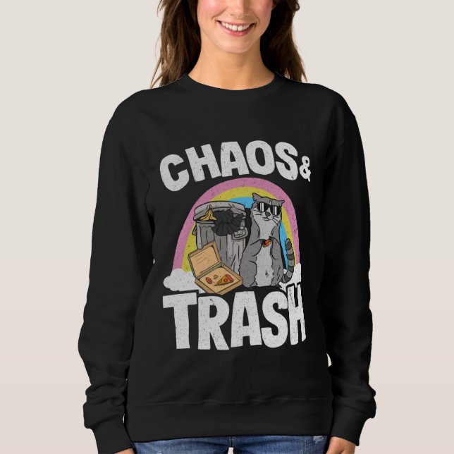 Camiseta Chaos & Trash Garbage Panda Rainbow Raccoon  1 (Frente)