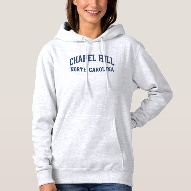 Camiseta Chapel Hill Carolina do Norte - Clássico Bloco de  (Frente)