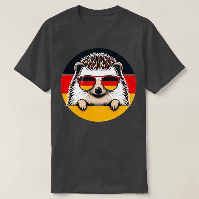Camiseta Chapéu Branco Com Belo Cachorro Com Óculos Solares (Frente do Design)
