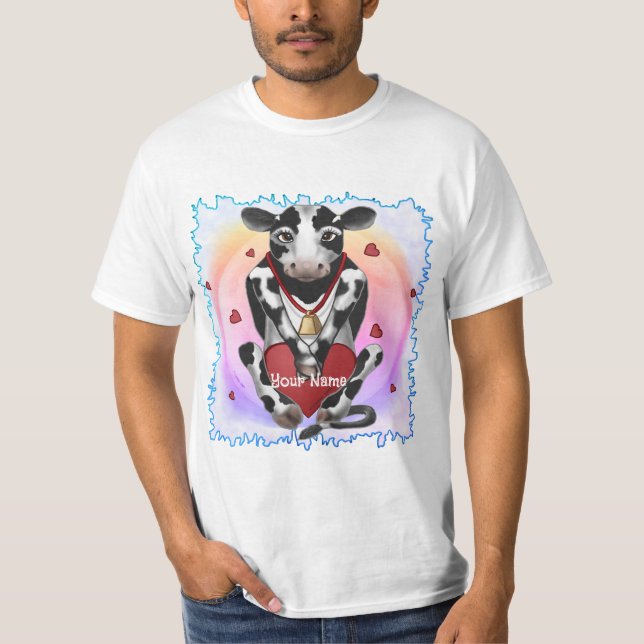 Camiseta Chapéu de Amante de Vaca (Frente)