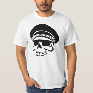 Camiseta Chapéu de Aviador do Crânio Negro