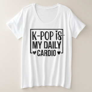 Camiseta Chapéu de Balde 'K-POP É Meu Treino Diário de Card