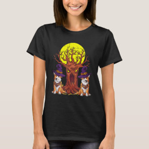 Camiseta Chapéu de Bruxa Corgi Fantasia de Halloween Amante