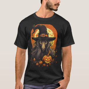 Camiseta Chapéu de Bruxa de Cavalo de Halloween Fantasia de