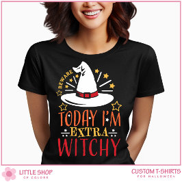 Camiseta Chapéu de Bruxa Fofo Extra Bruxa Halloween