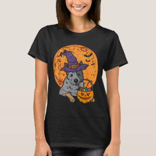Camiseta Chapéu de Bruxa Lua Jack O Lantern Halloween
