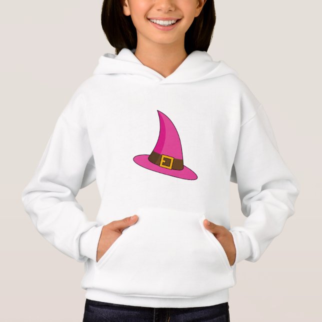 Camiseta Chapéu de Bruxa Rosa (Frente)