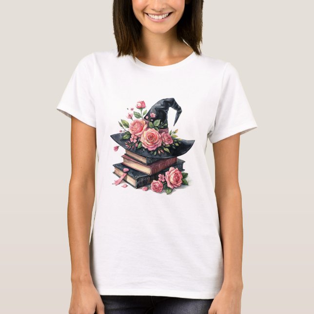 Camiseta Chapéu De Bruxas Com Pia-Rosa (Frente)