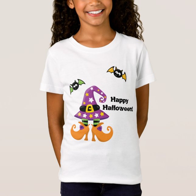 Camiseta Chapéu de Bruxas e Feet Halloween (Frente)