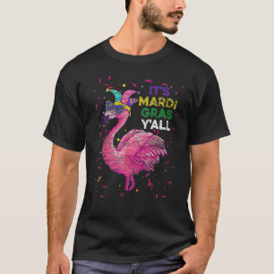 Camiseta Chapéu de Búfalo de Flamingo Engraçado Contas Másc
