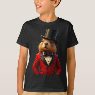Camiseta Chapéu de Cavalheiro Feliz Dia do Groundhog 2025 G