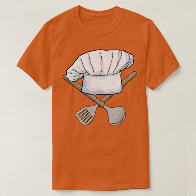 Camiseta Chapéu de chef com colher de Wooden (Frente do Design)