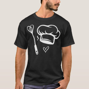 Camiseta Chapéu de Chef Com Coração Batedeira de Amor Por C