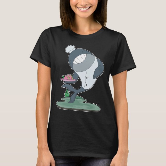 Camiseta Chapéu de Chef Cozinheiro Baleia Cozinha (Frente)