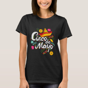 Camiseta Chapéu de Cinco De Mayo Festa do Festival Mexicano