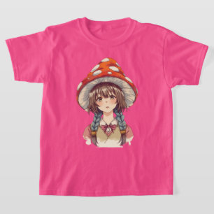 Camiseta Chapéu de Cogumelo Caprichoso Fantasia Design da N