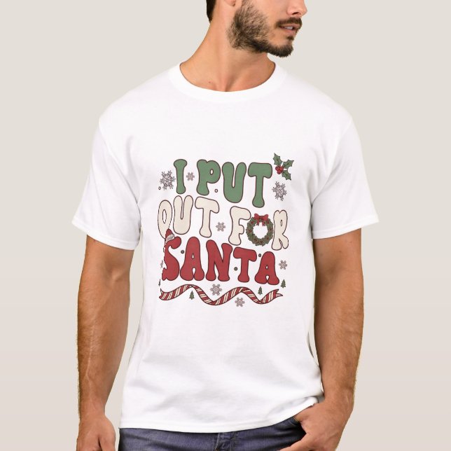 Camiseta Chapéu de Coroa de Natal do Papai Noel (Frente)